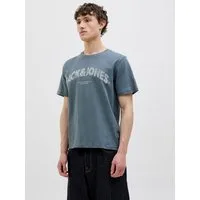 Jack & Jones T-Shirt JORALMERIA BOLD BRANDING TEE SS CN mit Logo Druck