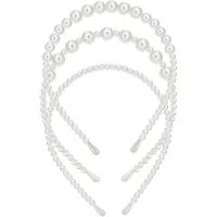 LuxusKollektion Haarreif Perlen Haarreif Damen Perlen Stirnband Braut Hochzeit Haarreif 3 Stück