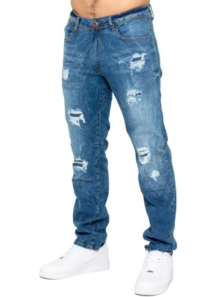 Enzo | Herren Ripped Denim Jeans
