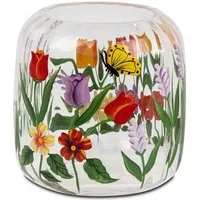 formano Dekovase Wiesenblumen, Höhe: 10,5cm, Farbe: transparent, Motiv: Blumen