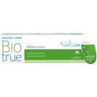 BAUSCH + LOMB Tageslinsen Biotrue ONEday, sphärische Kontaktlinsen, weich, 30 Stück / BC 8.6 mm / DIA 14.2 mm