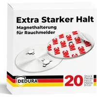 dedura Deckenhalter Rauchmelder Magnethalter 20er Set mit extra starken Klebepads, (20-St)