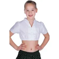 Isar-Trachten Trachtenbluse Dirndlbluse Kinder - ELISE - weiß