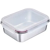 WESTMARK Lunchbox Edelstahl Lunch Box/ Frischhaltedose, 2250 ml, Edelstahl 18/8, Polyprophylen (PP), Silikon, (1-tlg), auslaufsichere Brotdose – mikrowellen- & ofenfest