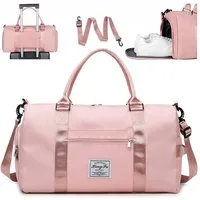 Forrlite Reisetasche Sporttasche wasserdicht Handgepäck-Taschen mit Nassfach & Schuhfach (35L großes Fassungsvermögen, verstellbaren Schultergurten Fitnesstasche, Wasserdicht, Atmungsaktiv, Abriebfest), Travel Gym Tasche Fitnesstasche mit Schultergur
