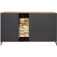 Mäusbacher Kommode, Faro Sideboard B 169 cm, inkl. Beleuchtung, Push to open, Metallfüße
