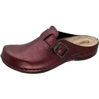 Fischer-Markenschuh Michaela Clog aus Nappan (Lederiminat), Weite G, herausnehmbares Fußbett aus Leder