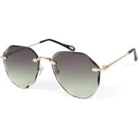 styleBREAKER Sonnenbrille Rahmenlose Piloten Sonnenbrille mit Diamant Schliff (1-St) Gradient