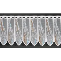 Gardinen Kranzusch Scheibengardine mit Welle (1 St), Stangendurchzug, transparent, Stablöcher,transparent,verschiedene Höhen, Breiten