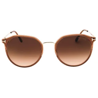 Tom Ford - Sonnenbrille Mit Glänzendem Hellbraunem Rahmen Und Braunen Verlaufsgläsern