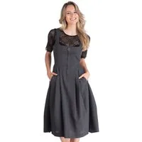Hammerschmid Dirndl Midi Dirndl 1tlg. - WOLFGANGSEE - anthrazit