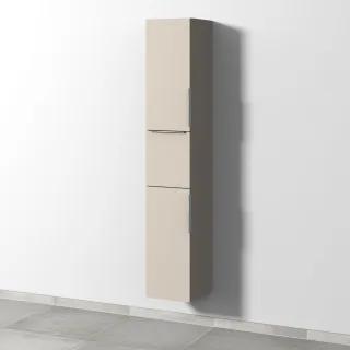 Sanipa 3way Hochschrank mit 2 Türen und 1 Auszug, Kaschmir-Matt UP1001U