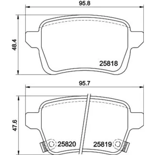 Hella Bremsbel?ge hinten Fiat Tipo 356 8DB355036-431