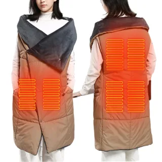 TENGOO Heated Throw Blanket 6 Heating Zones Trible Gears Temperature Level Control Washable Smart Warm Blanket for Winte