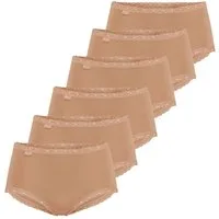 sloggi Midislip 24/7 Cotton Lace mit feiner Spitzenborte, weich und anschmiegsam