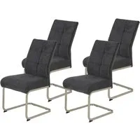 HELA Freischwinger Ines (Set, 4 St), bequeme Sitzbreite und Federkern Polsterung