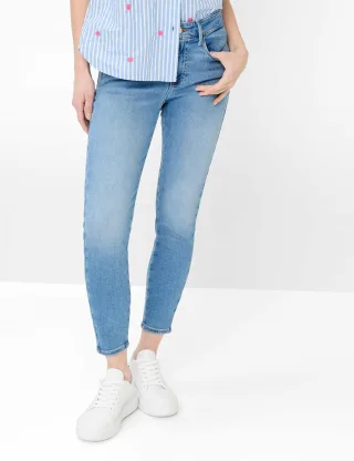 Brax Damen Five-Pocket-Hose Style ANA S USED LIGHT BLUE, denim hellblau, Gr. 38