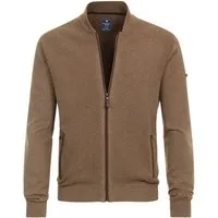 Redmond Strickjacke REDMOND Casual Herren Strickjacke Zipper Comfort Baumwolle Braun