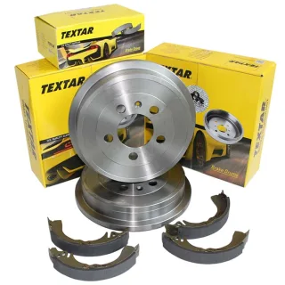 Textar Bremstrommeln + Bremsbacken hinten VW Polo 9N