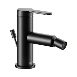 Keuco IXMO Flat Black Selection Einhebel-Bidetmischer, mit Zugstangen-Ablaufgarnitur 59509373000