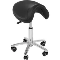 Physa Drehstuhl Sattelhocker Rollhocker Arbeitshocker Kosmetikhocker schwarz, Schwarz