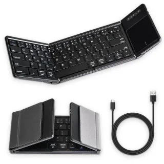 MESWAO Mini bluetooth Folding Keyboard Pocket Size Ultimate Portability Wireless