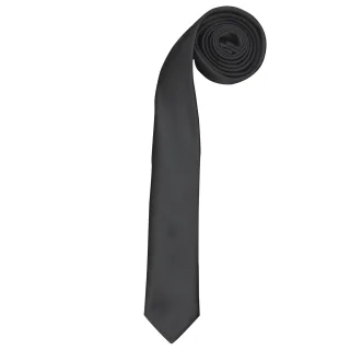 Premier Tie - Schlanke Herren-Retro-Arbeitskrawatte (2er-Pack) (Schwarz)