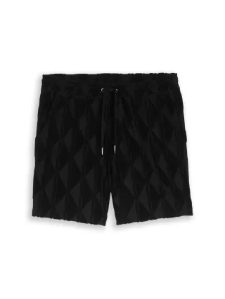 Denim Tom Tailor - Loose Fit Shorts mit Frottee-Struktur black - Gr. - M