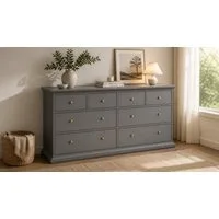 Home affaire Kommode Paris, Aufbewahrung, Schubladenschrank, Stauraum, mit 8 Schubladen, Landhausstil, Elegant, geräumig, Breite 184 cm, Höhe 87 cm