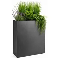 Pflanzwerk® Pflanzkübel DIVIDER Premium Blumenkübel Raumteiler Hochbeet Fiberglas, Fiberglas - Handgefertigt - Rechteckig - Frostbeständig