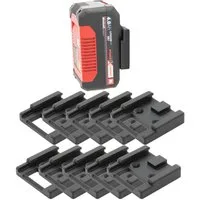 TSB Werk Werkzeughalter Akku Halter für Einhell Power-X-Charge Akkus, 10-tlg., Wandhalterung, Halterung, 18V