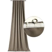 novumfix Verdunkelungsvorhang Sunout/55 taupe Thermovorhang XXL Kräuselband bis 350 cm lang, verdunkelnd, extra lang
