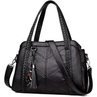 LuxusKollektion Hobo Damen Hobo Schultertasche mit Schultergurt und Reißverschluss aus