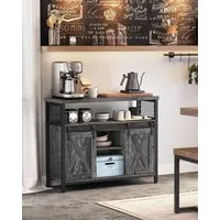 VASAGLE Sideboard Küchenschrank, Aufbewahrungsschrank, mit 2 Schiebetüren, 33 x 100 x 80 cm, verstellbare Ablagen