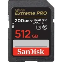 Sandisk SDXC Extreme PRO, 2 Jahre RescuePRO Deluxe Speicherkarte (512 GB, UHS Class 3, 200 MB/s Lesegeschwindigkeit)