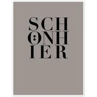 Posterlounge Wandbild Schön Hier I, Typobox, erhältlich als Poster, Leinwandbild, Wandsticker oder Acrylglasbild