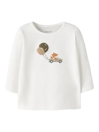NAME IT - NBMNICKLAS LS TOP BOX Cloud Dancer - Gr. - 56