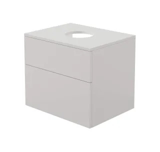 Neuesbad Waschbecken Unterschrank, mit Abdeckplatte, 600x470x520 mm, Cashmere NB1DESDIKB611