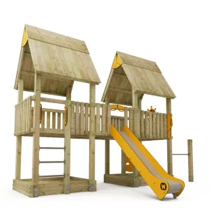 PRO Giant Summit Spielturm - Robuster Spielplatz aus Massivholz mit 149 cm Podesthöhe für öffentliche Bereiche - Zertifiziert sicher - Wickey