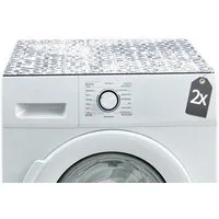Tabletop Antirutschmatte Waschmaschinenauflagen 2er blau grau 60 cm Textil-Finish waschbar, 2-St., Rutschfeste Gummi Unterlage als Trockner Waschmaschinen-Abdeckung