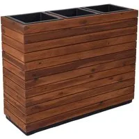 VIVANNO Pflanzkübel Holz ELEMENTO Kasten - Akazienbraun Gestreift (1 St), 95x33x75 cm