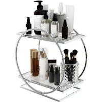 TUWENA Make-Up Organizer 2 Stöckiger Kosmetik Aufbewahrungskorb, Parfüm Organizer, Badezimmer Organizer für Kommode, Schlafzimmer, Wohnzimme