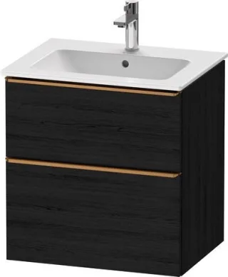 Duravit D-Neo Waschtischunterbau wandhängend Eiche Schwarz Matt 610x462x625 mm - DE4361004160000 DE4361004160000