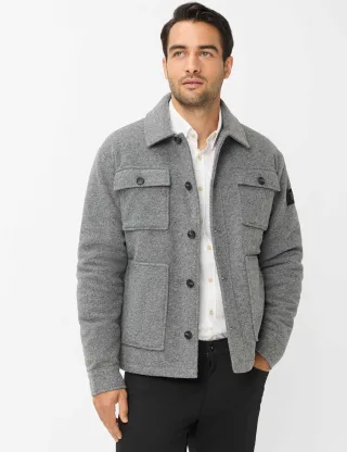 Brax Herren Overshirt Style TED grey, grau, Gr. XXL