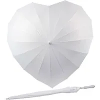 iX-brella Stockregenschirm XXL Herz Hochzeitsschirm Brautschirm Wedding Heart, extra groß für das Hochzeitspaar