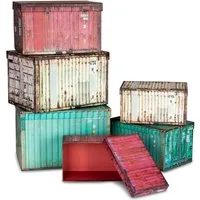 Levandeo® Aufbewahrungsbox, Aufbewahrungsbox 6er Set Boxen Aufbewahrung Geschenkbox Container