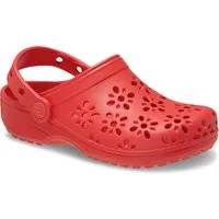 Crocs Classic Floral Cut Out Clog Clog Sommerschuh, Sandale, Strandschuh mit schwenkbarem Fersenriemen