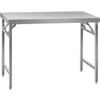 Royal Catering Arbeitstisch 120 x 60 x 90,5 cm Küchentisch 210 kg Klapptisch Edelstahltisch, verschiedene Größen