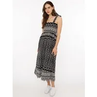 Zwillingsherz Maxikleid "Lochstickerei" knöchellang, mit verstellbaren Trägern, Lochspitze