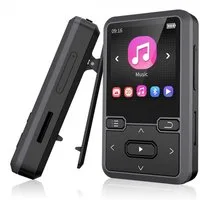 MOPUEA 64GB Clip-MP3-Player Multifunktional mit Bluetooth 5.0,Schrittzähler MP3-Player (64 GB Speicher, Bluetooth 5.0, Clip, HiFi, FM, 21 Std. Laufzeit)